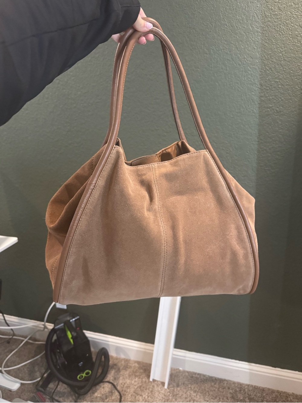 Classic Suede Bag in light Brown